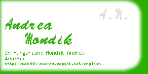 andrea mondik business card